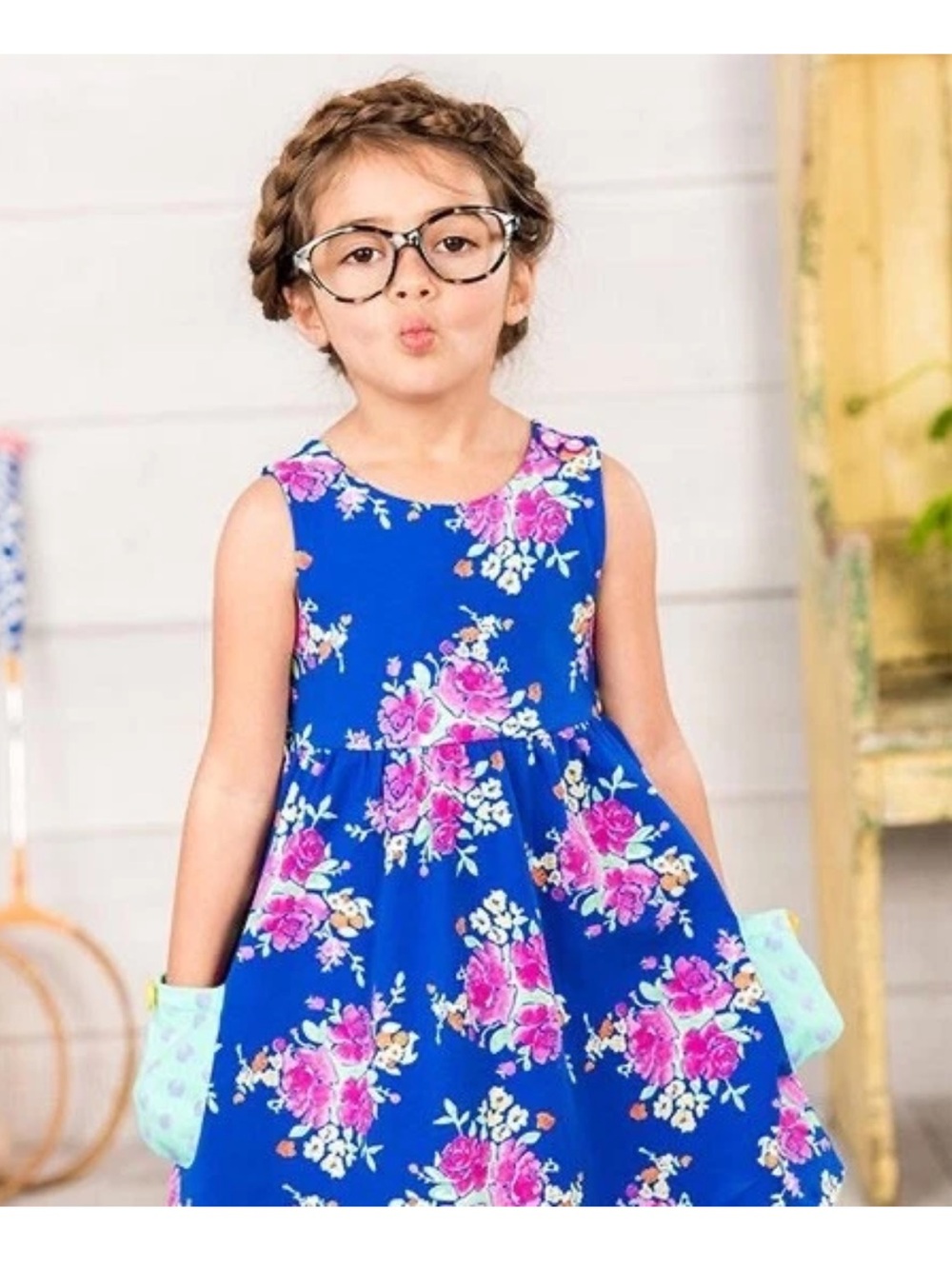 Matilda Jane Royal Blue Floral Sleeveless Dress